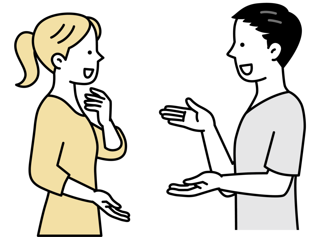 相談を受ける利用者のイラスト
